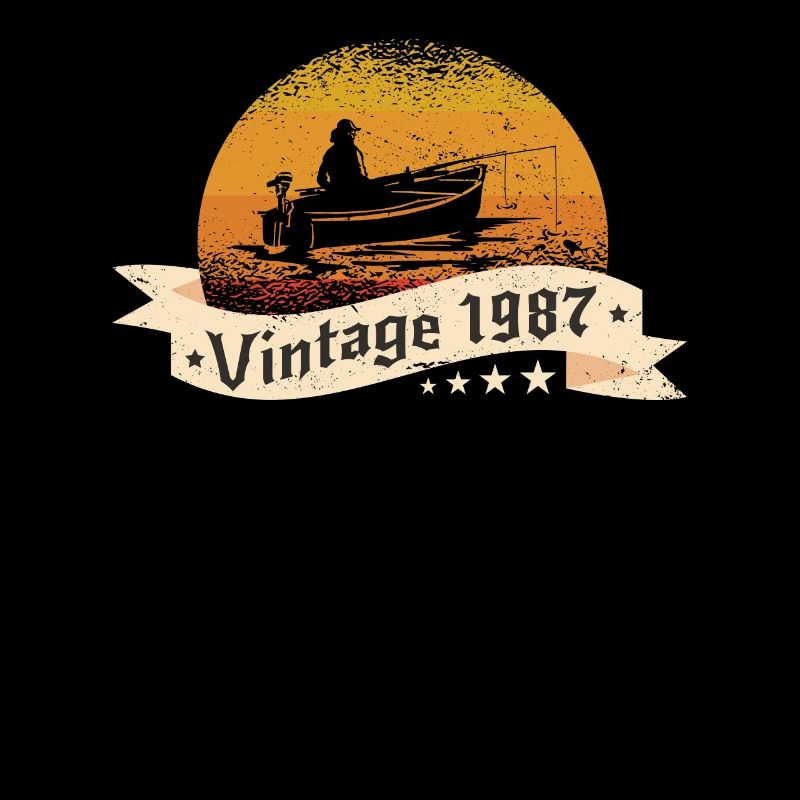 Pêcheur né en 1987 anniversaire bateau de pêche