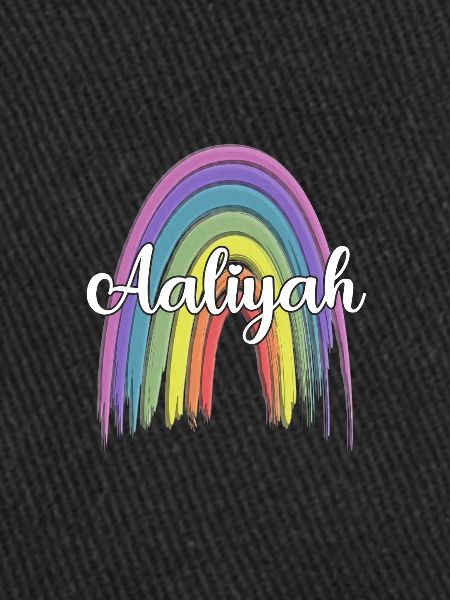AALIYAH Rainbow Cursive