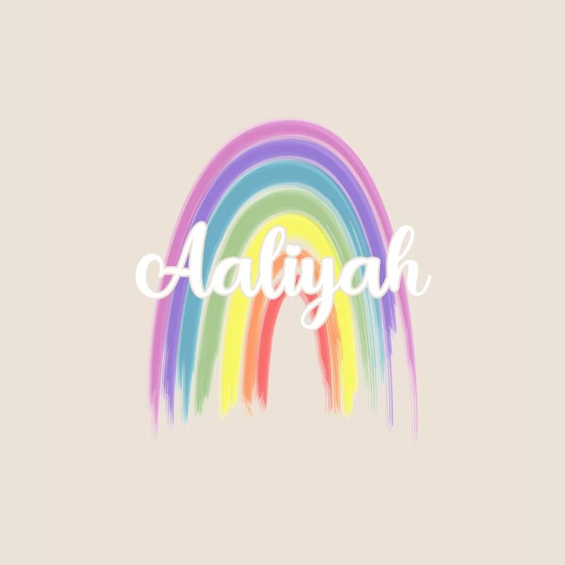 AALIYAH Rainbow Cursive