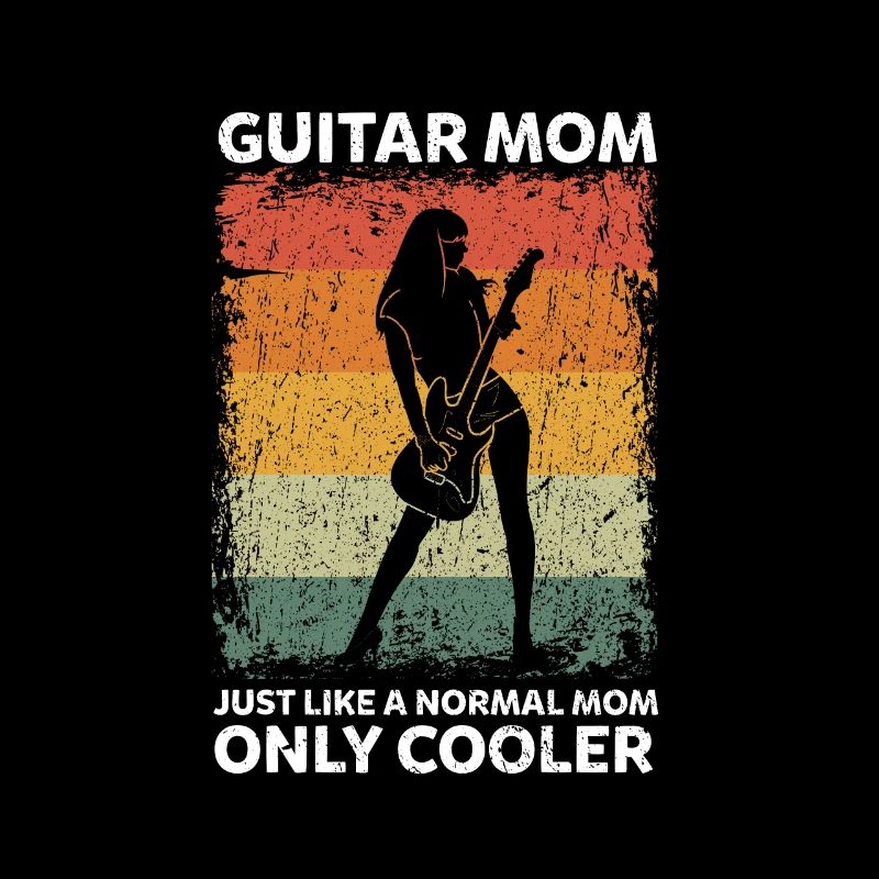 Vintage Guitar Mom Like A Normal Mom Only Cooler