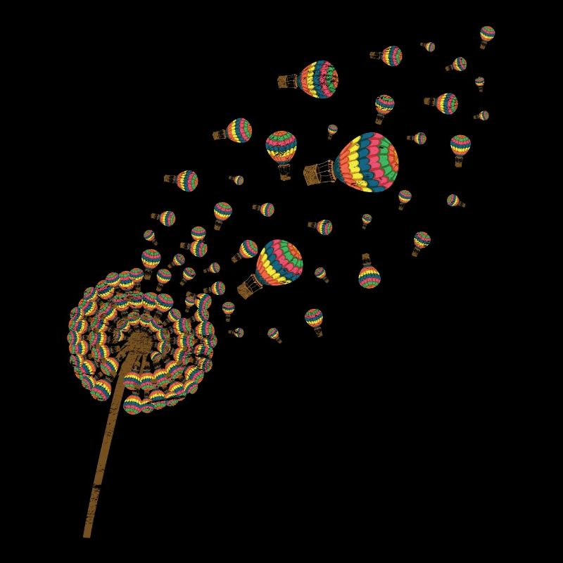 Ballon Pusteblume Geschenkidee Heißluftballon