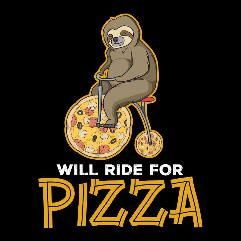 Cadeau de pizza Sloth Riding