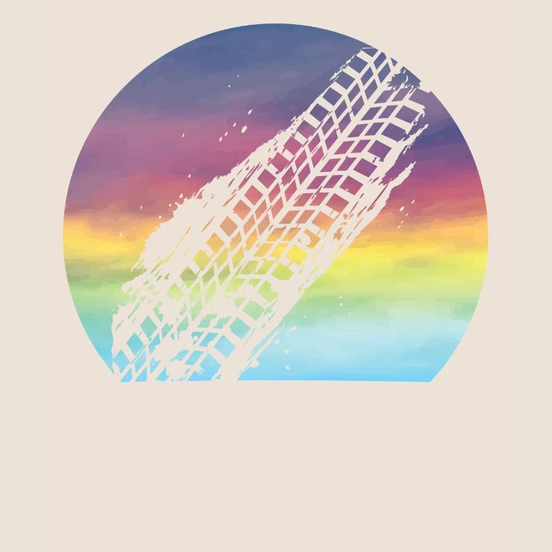 Mudding Retro Sunset Cute Mudding Tire Track ATV