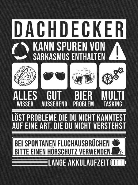 Dachdecker Sprüche Dachdecker