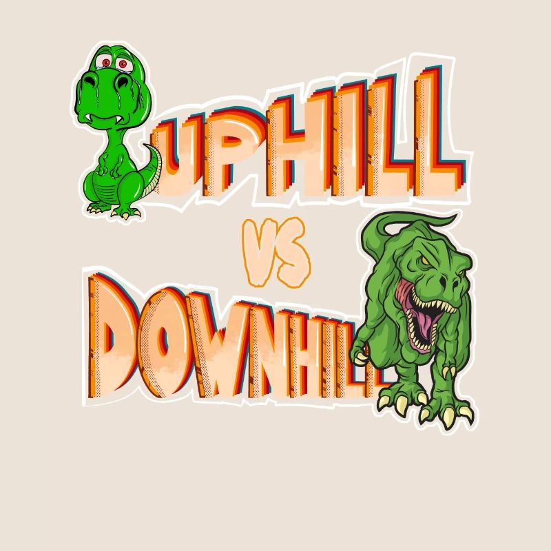 Dino weint beim Uphill und wird beim Downhill zum