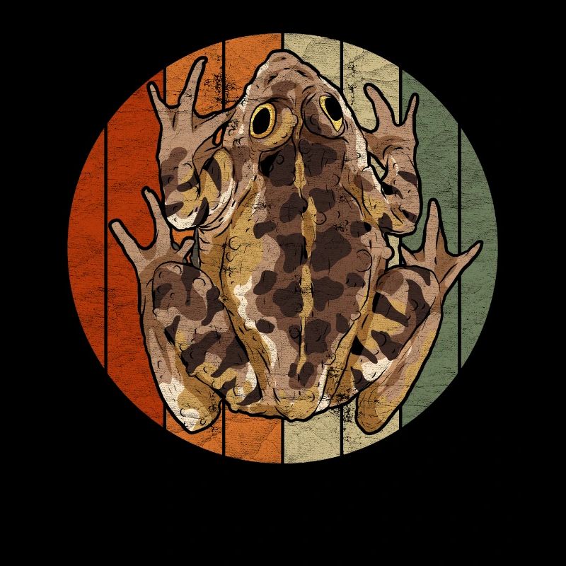 Frog Animal Amphibians Gift Retro Toad