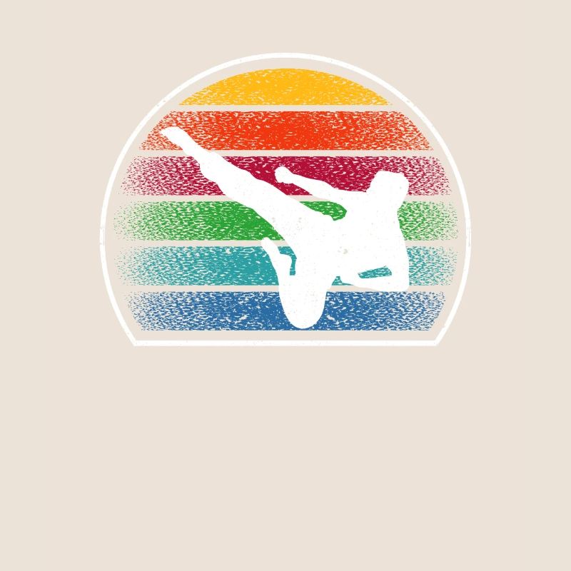 Karaté Retro Sunset 80s Style Combat