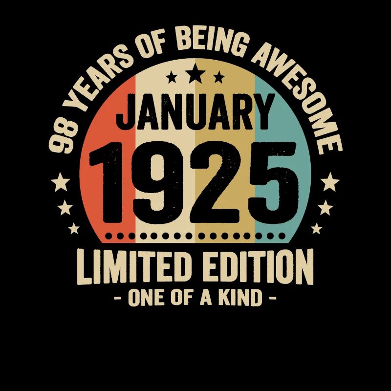 98 Ans Janvier 1925 Anniversaire Cadeau Vintage