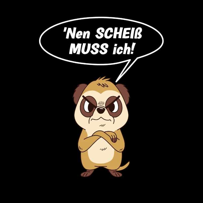 Erdmännchen Kuscheltier Fan Morgenmuffel Geschenk