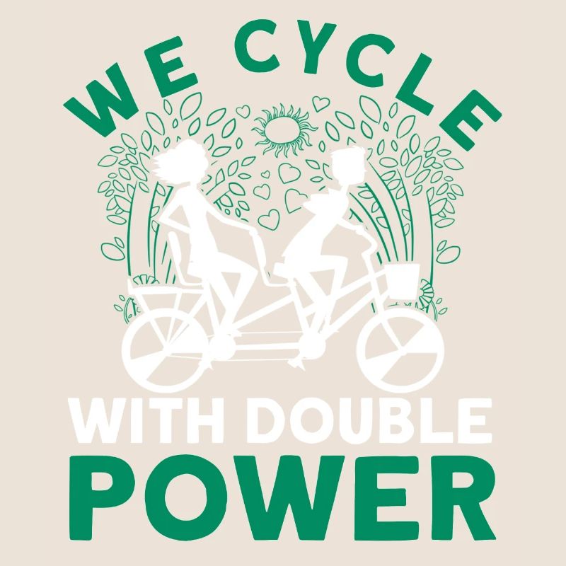 Nous faisons du vélo avec un vélo tandem à double puissance