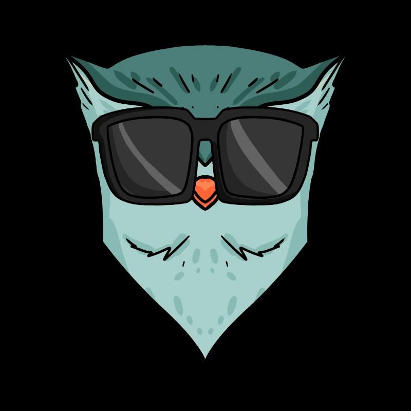 Coole Eule mit Sonnenbrille