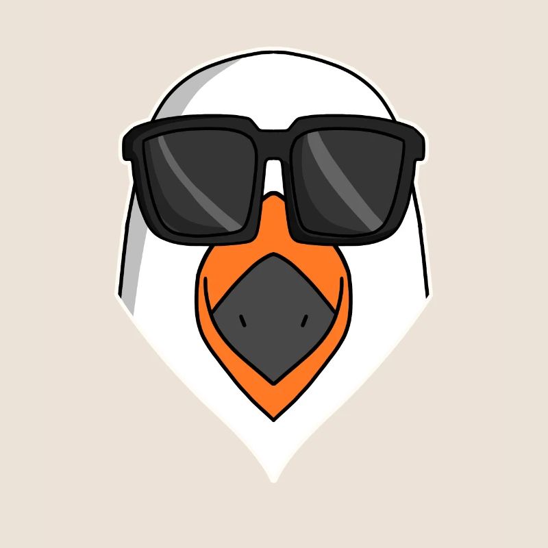Coole Möwe mit Sonnenbrille