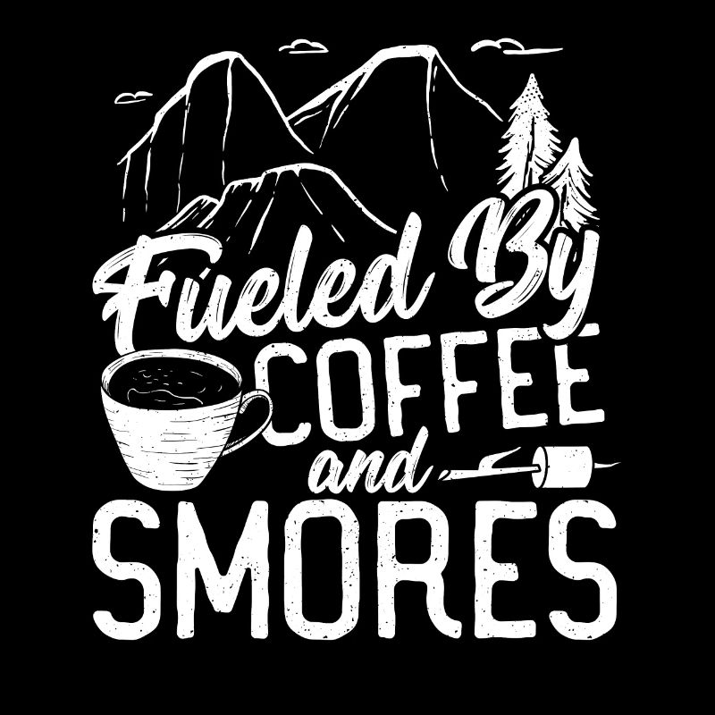 Alimenté par le café et 'Smores Camping Fire Camper
