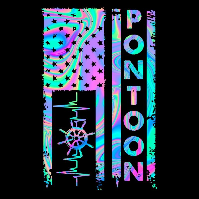 Pontoon American Flag