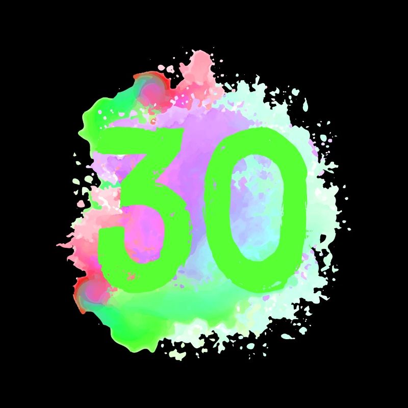 30 Zahl Klecks