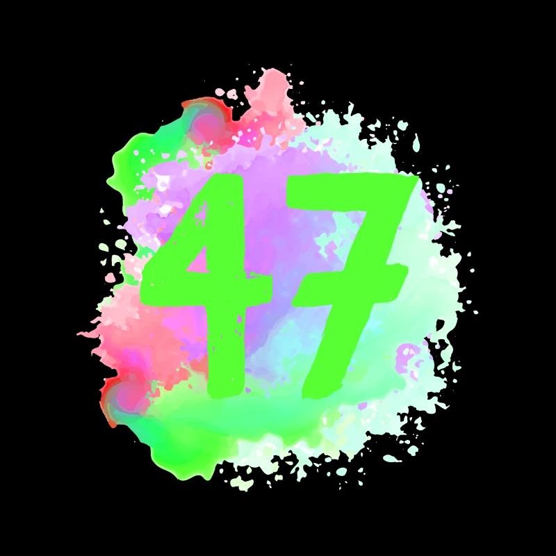 47 Zahl Klecks