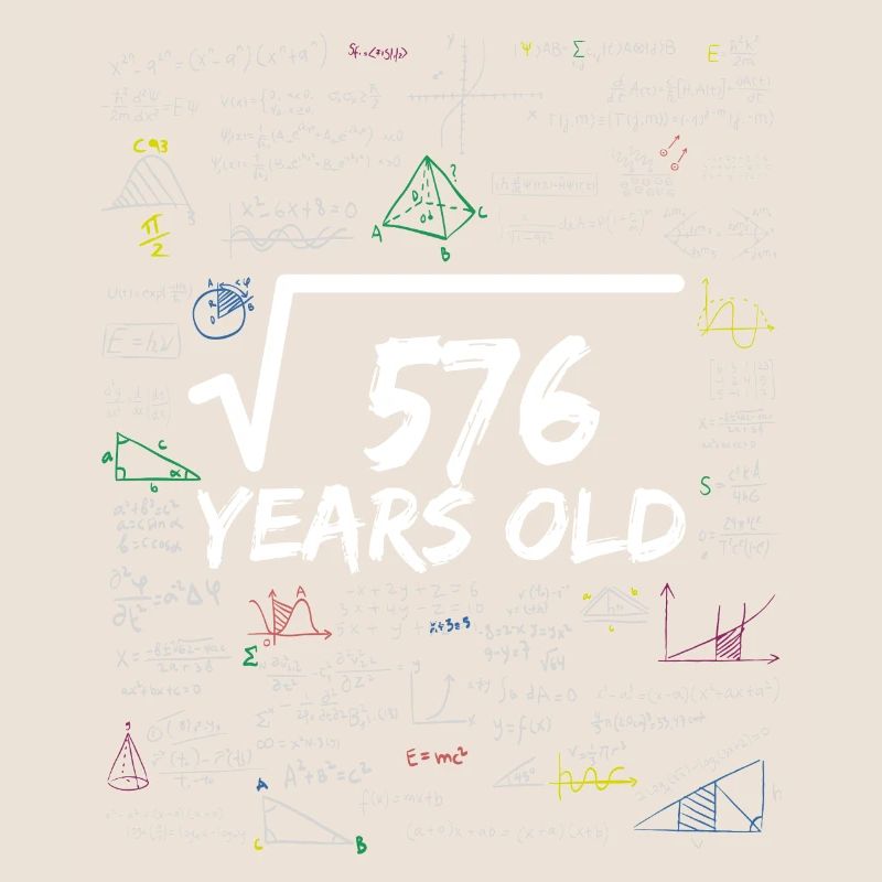 Square Root of 576 24TH Funny Math Birthday