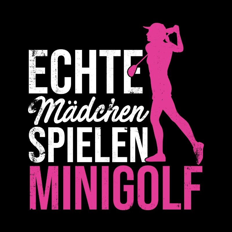 Echte Mädchen Spielen Minigolf Golfspieler Golfen