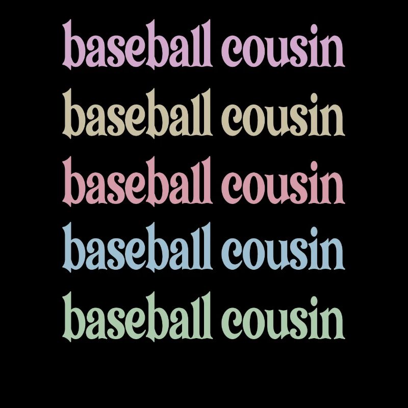 Stolzer Baseball-Cousin Baseballspieler-Cousin