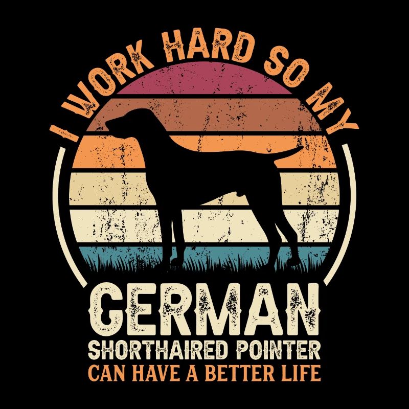 Hart Arbeiten - Retro Deutscher Zeiger