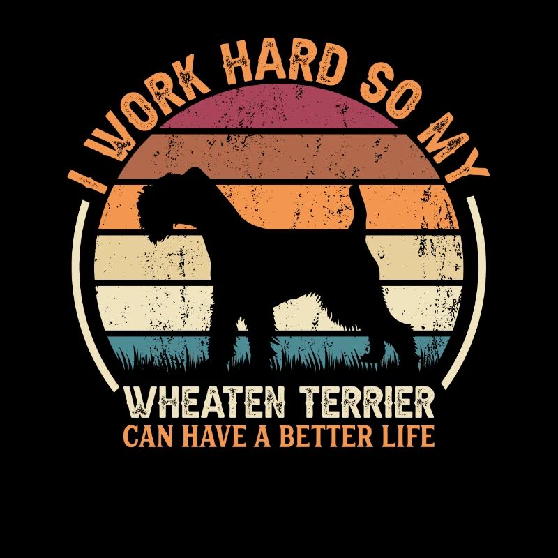 Work Hard - Retro Wheaten Terrier