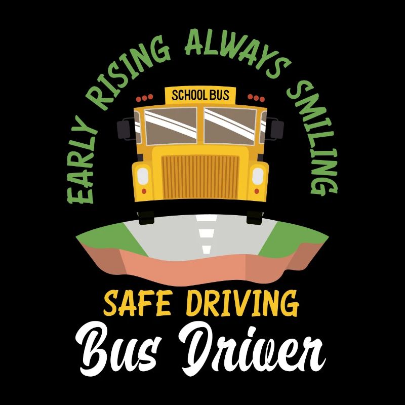 Lustiges Schulbusfahrer Schulbus Busfahrer