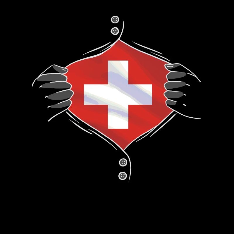 Le drapeau de la Suisse fier