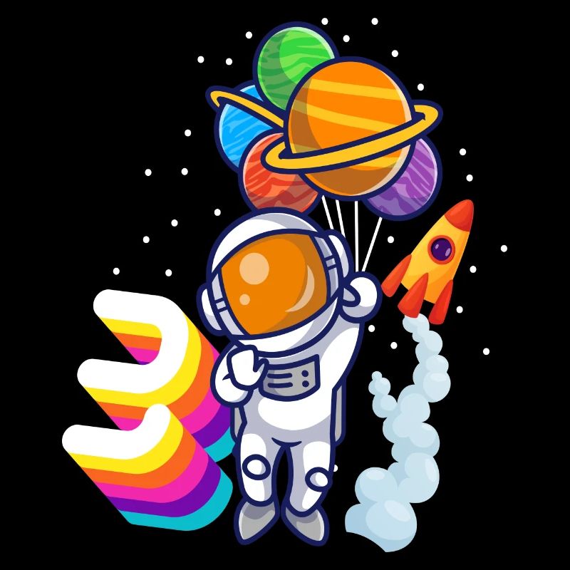 Astronaut 3rd Birthday Space Boy Gift