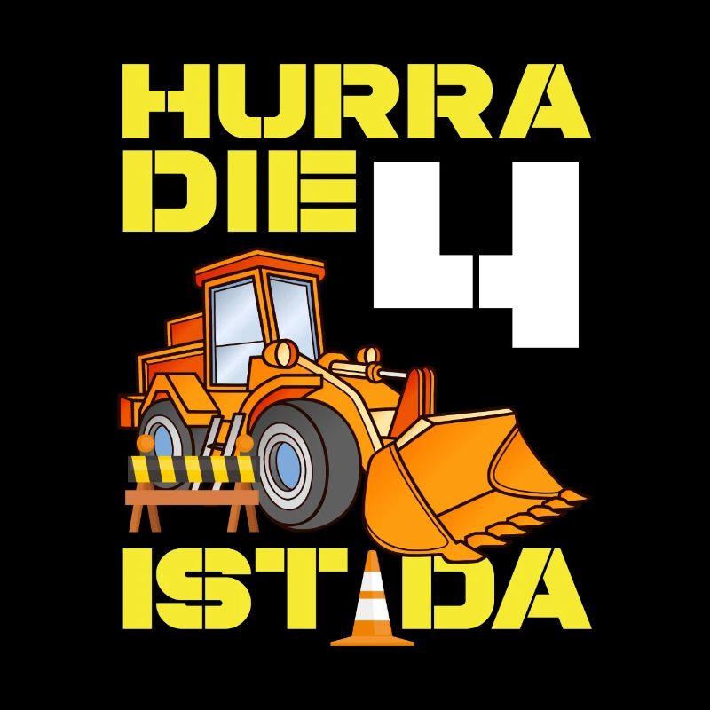 Bagger 4. Geburtstag Baggerfahrer Jungen Geschenk