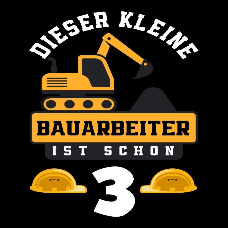 Construction Worker 3rd Birthday Excavator Boys Gift