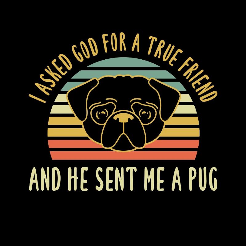 I Asked God For A True Friend He Sent Me A Pug