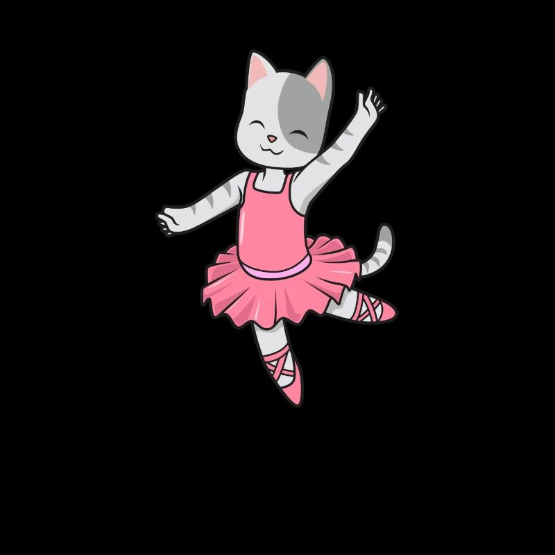 Comic Cat Dances Ballet - Ballerine