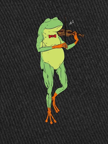 Comic Frog Plays Violin
