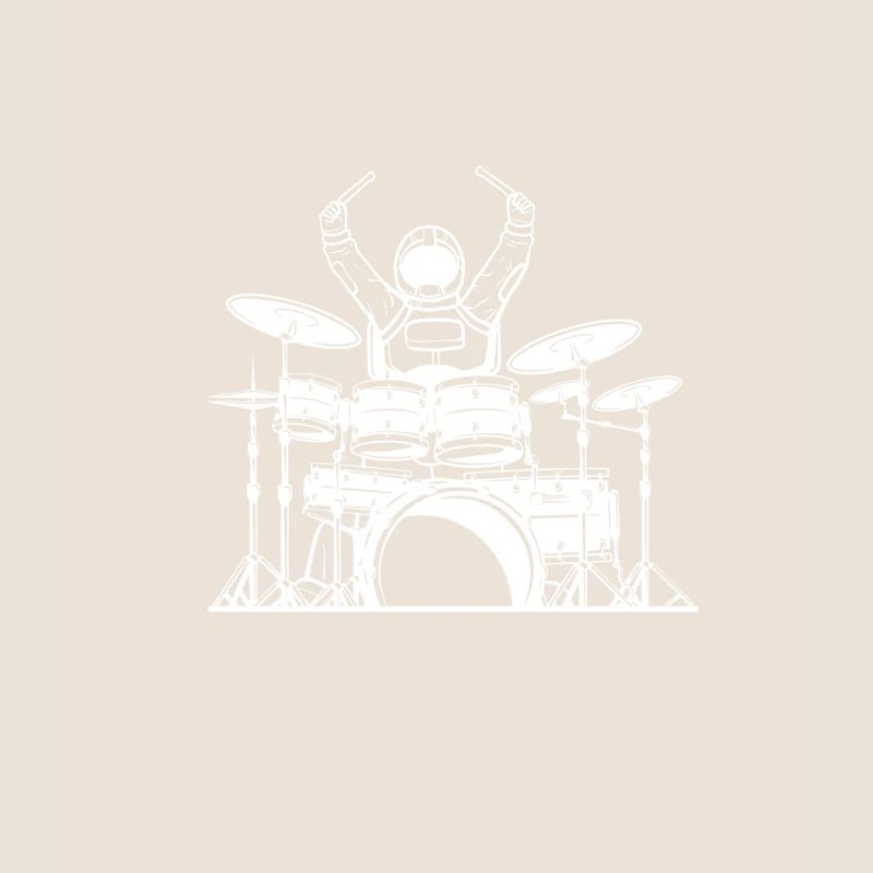 Batteur astronaute percussionniste dans l’espace