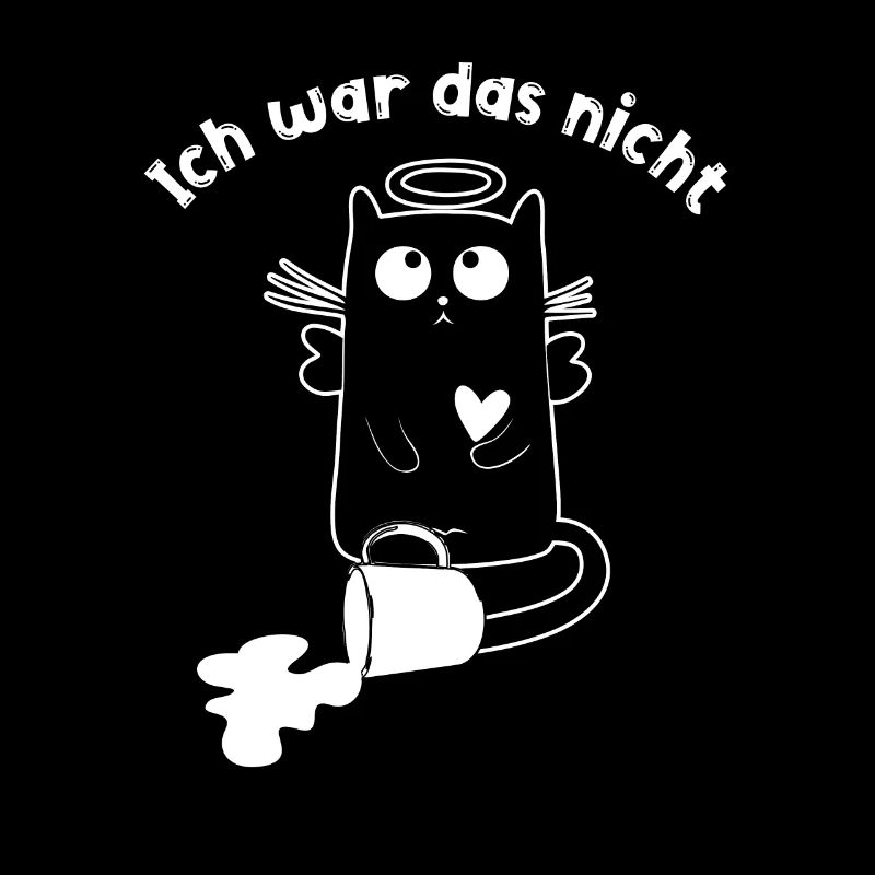 Lustiger Katzen Spruch süßes Kätzchen Engelchen