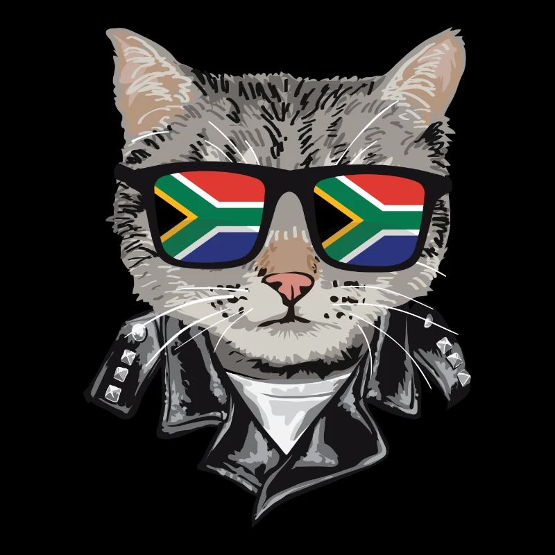 Lunettes de soleil pour chat avec drapeau de l’Afrique du Sud