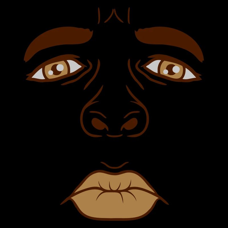Homme visage triste baiser bouche