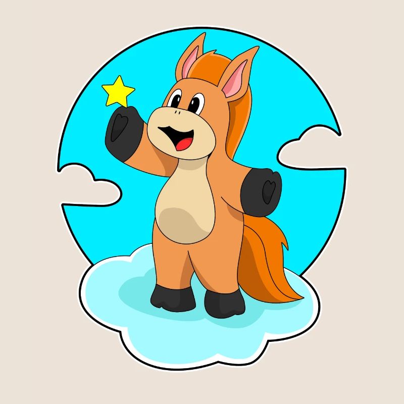 Horse on clouds