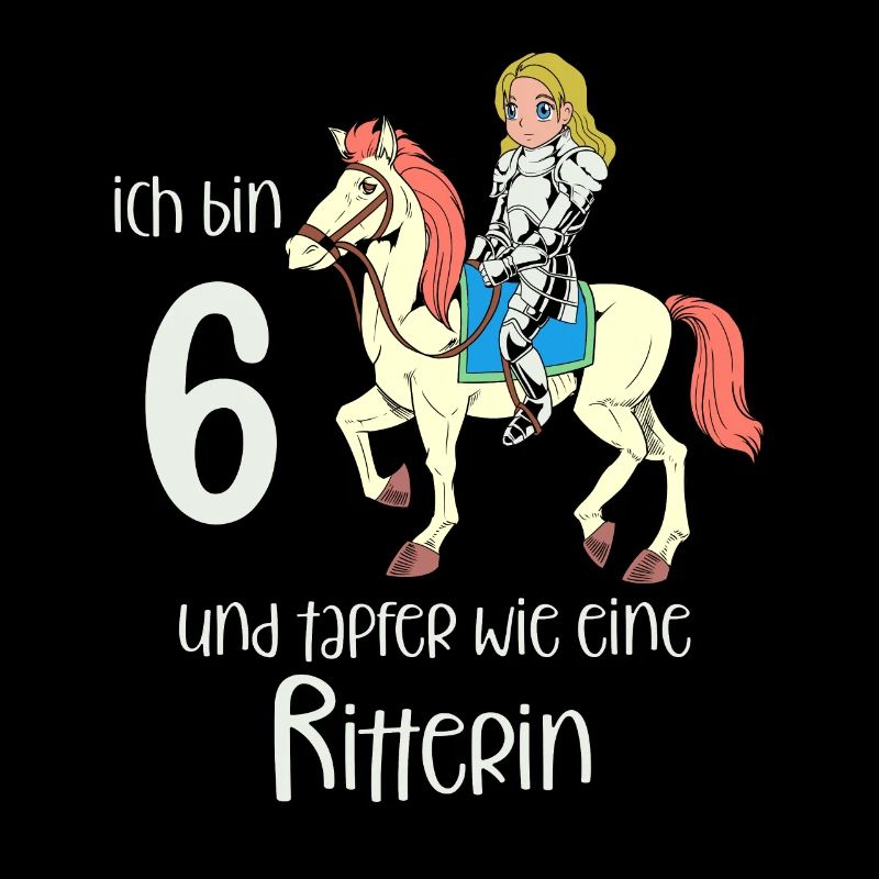 Geburtstagsshirt Ritterin - 6 Geburtstag Mädchen