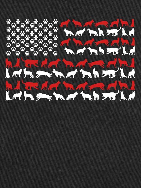 German Shepherd US FLAG