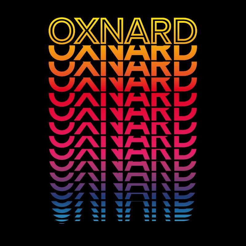 Retro Nostalgic USA City - Rainbow Oxnard