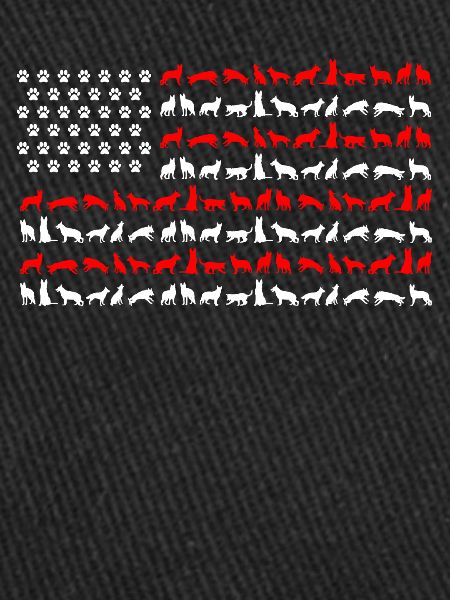 German Shepherd US FLAG