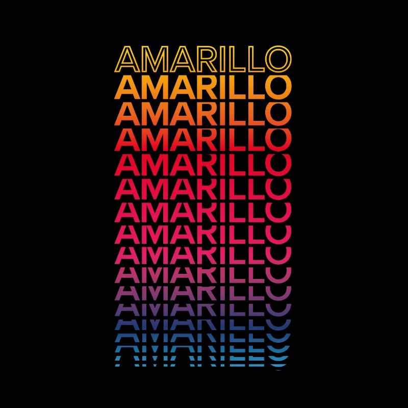 Retro Nostalgisch USA Stadt - Regenbogen Amarillo