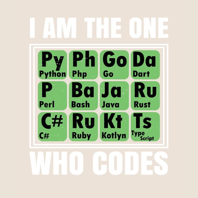 I Am The One Who Codes Programming Programmer Nerd