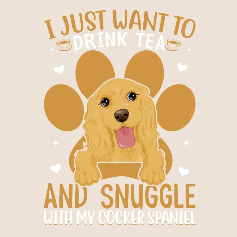Drink Tea And Cuddle With Cocker Spaniel