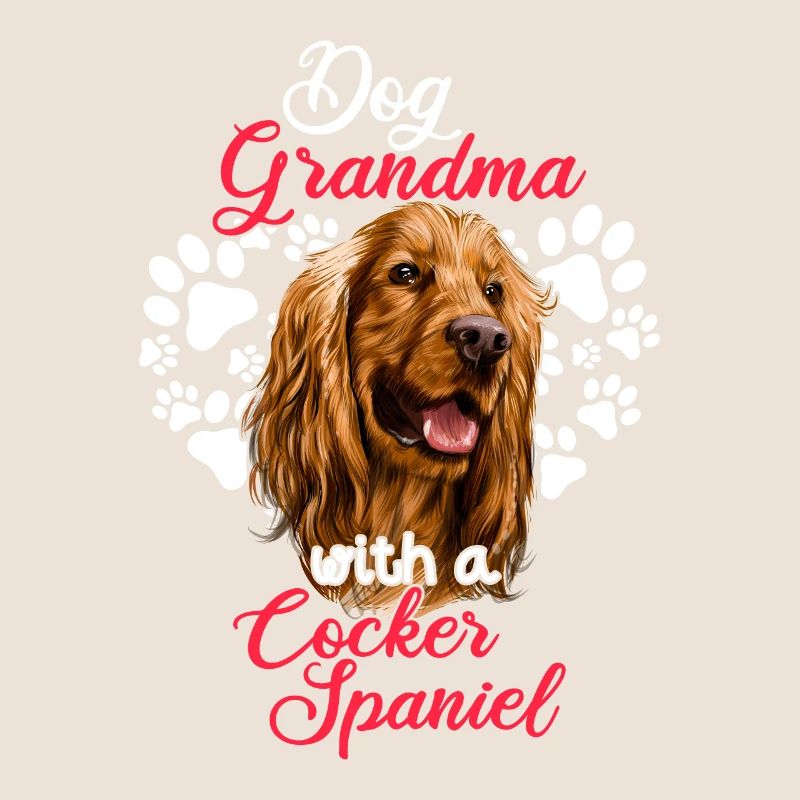 Chien Grand-mère avec Cocker Spaniel Drôle