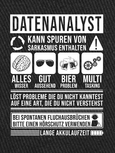 Datenanalyst Spruch lustig