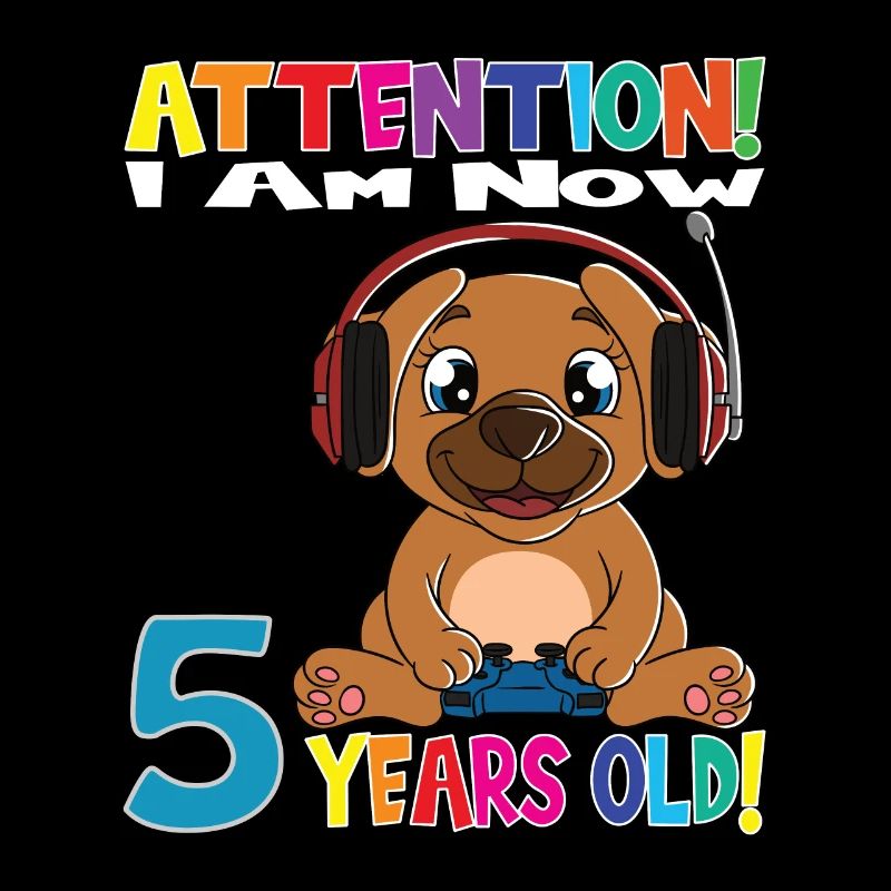 Anniversaire de chien de jeu J'ai maintenant 5 ans