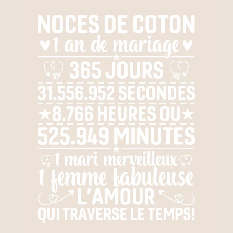 Noces De Coton 1 An De Mariage