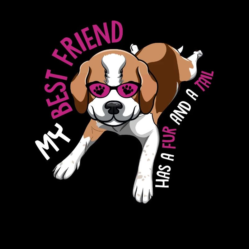 Beagle meilleur ami a la fourrure et la queue drôle